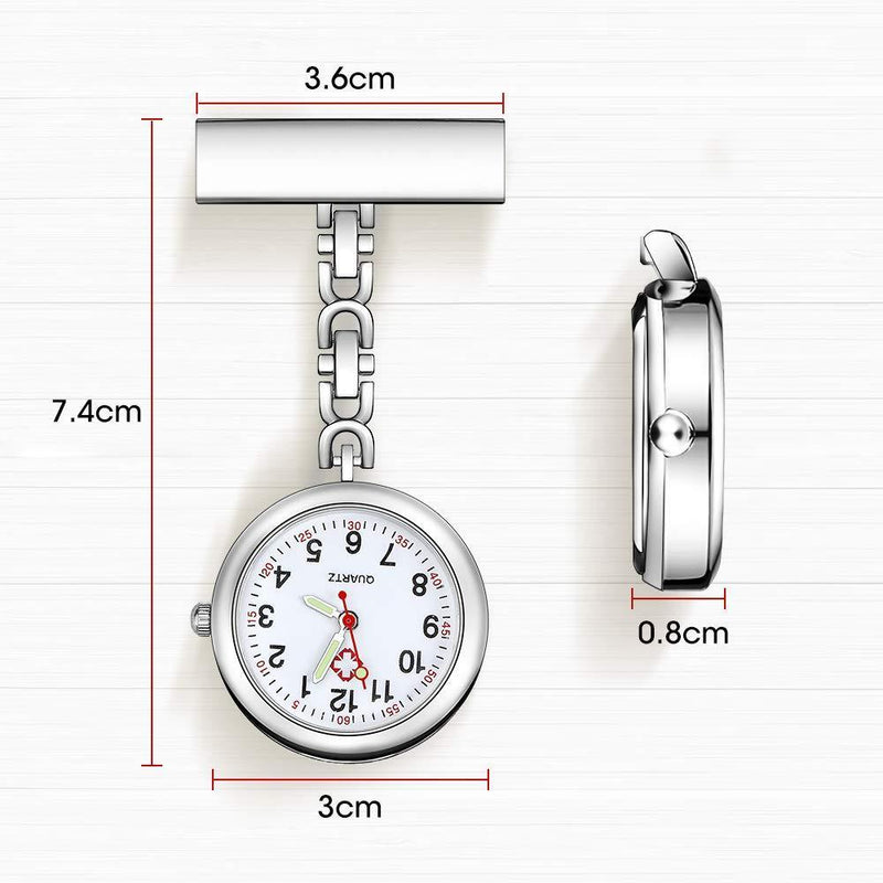 [Australia] - Anpro Nurse Watch,3pcs Silver/Rose Gold/Gold Fob Watch for Nurses and Doctors,Daily Waterproof 