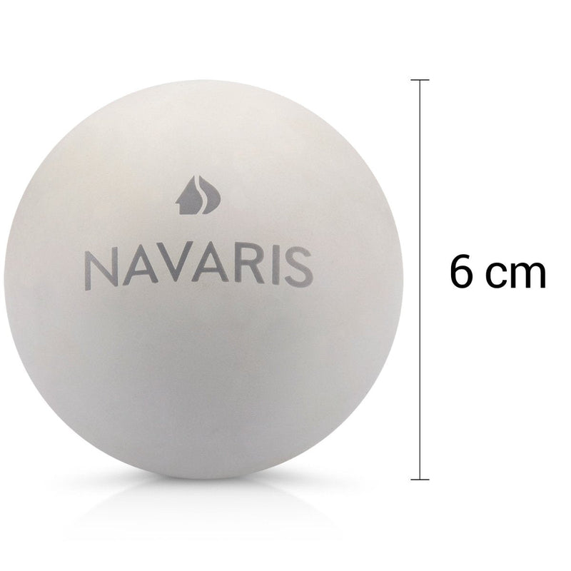 [Australia] - Navaris Lacrosse Massage Balls Set - Deep Tissue Muscle Massage for Back Legs Neck Foot Roller Trigger Points Firm Spheres - Pack of 2 Light Gray - Dark Gray 