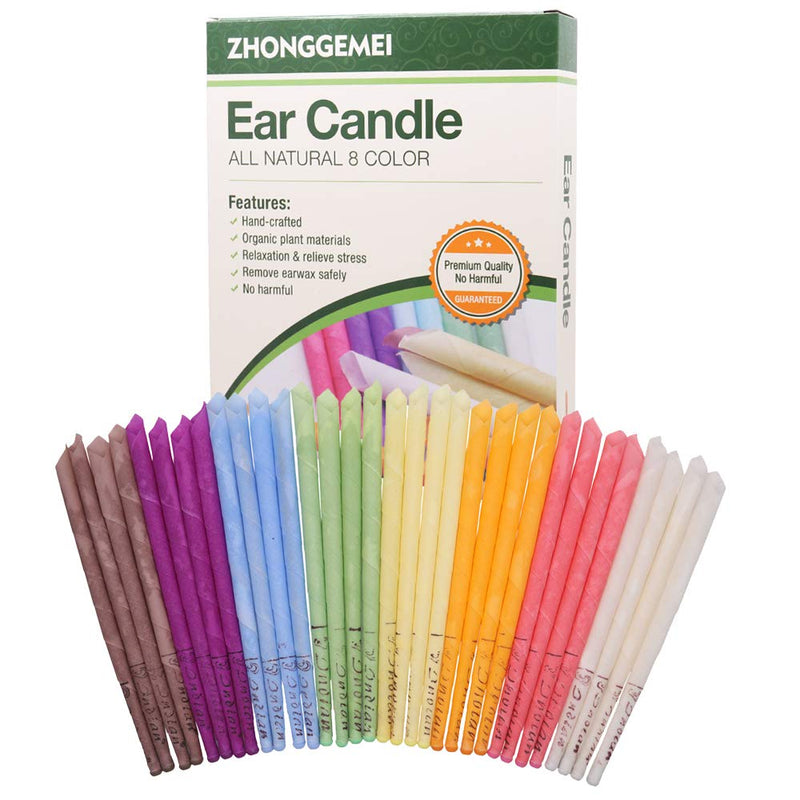 [Australia] - Ear Candles 32pcs Natural Ear Candles Beeswax Candling Cones,with 16 Protective Disks，Ear Wax Remover Candles Kit with Natural Organic Beeswax (32 pcs) 32 Pcs 