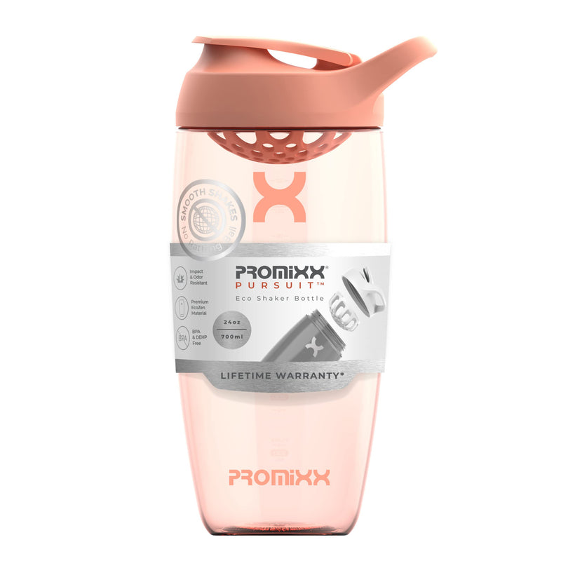 [Australia] - PROMiXX Shaker Bottle - Premium Protein Shaker Bottle for Supplement Shakes - Easy Clean, Durable Cup (700ml, Coral) 700ml 