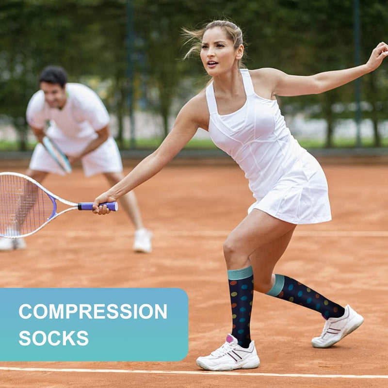 [Australia] - Compression Socks, (7 Pairs) for Men & Women 15-20 mmHg is Best for Athletics, Running, Flight Travel, Support S-M Black 