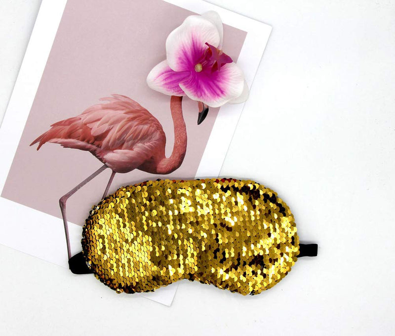 [Australia] - FSSTUD 6 Pcs Glitter Mermaid Sequins Sleep Sleeping Eye Mask Elastic Eye Cover Shade Blindfold Women Teens Girls 