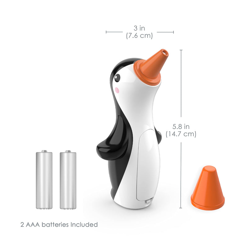 [Australia] - Pure Enrichment® ThermoBuddy™ Penguin Ear Thermometer - InstaRead™ Technology, LCD Backlit Display, 10 Memory Settings, Dual Scale Readings, Fever Alert and Cover - Ideal for Babies and Young Children 