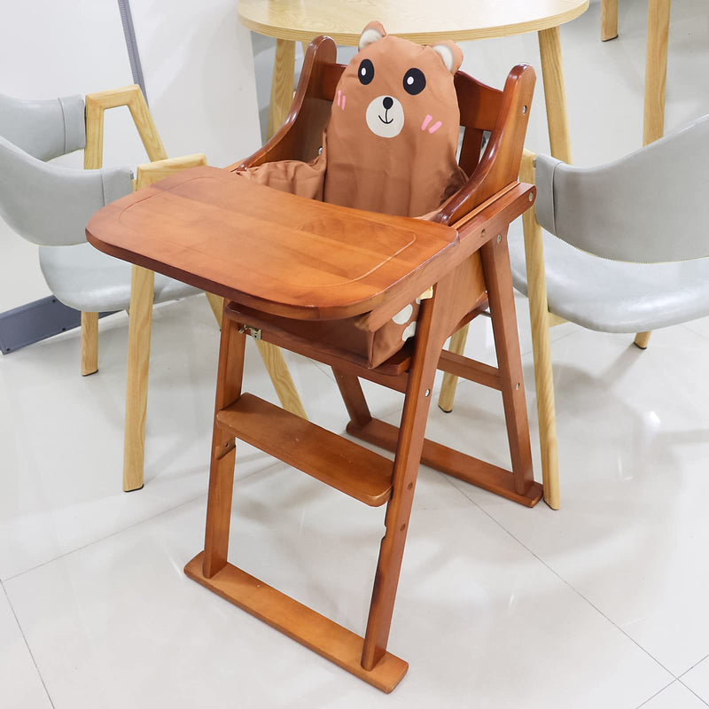 [Australia] - Cushion for High Chair, High Chair Cushion Pad for IKEA Antilop Highchair, High Chair Seat Pad, Built-in Inflatable Cushion, Soft and Comfortable, Baby Sitting More Comfortable (Brown Bear Pattern) brown bear pattern 