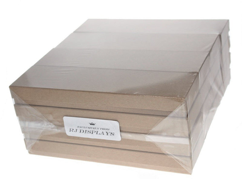 [Australia] - 20 Brown Kraft Cotton Boxes Jewelry Bracelet, Watches, Necklace and Anklet Gift Displays 8" x 2" 