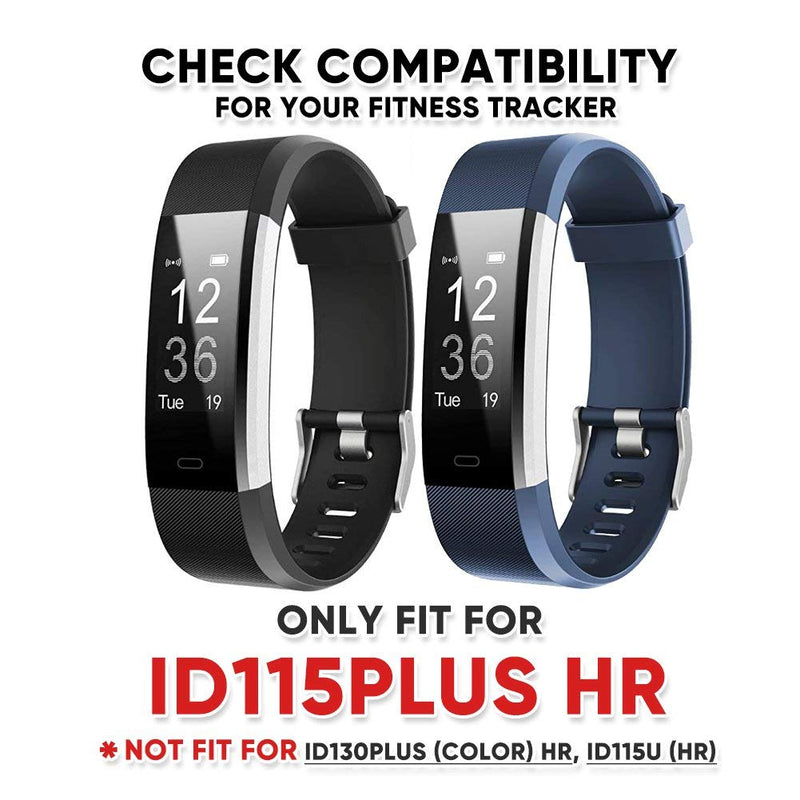 [Australia] - ZURURU Veryfitpro ID115Plus HR Replacement Bands for Veryfit Pro ID115Plus HR Fitness Tracker Smart Watch Blue-Black 