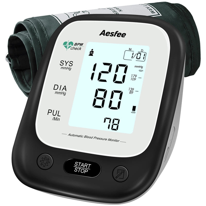 [Australia] - Blood Pressure Monitor Upper Arm for Home Use, Digital Blood Pressure Cuff Kit & Pulse Rate Monitoring Accurate Automatic BP Machines with Wide-Range Cuff, Dual User Mode, Large Backlit Display 