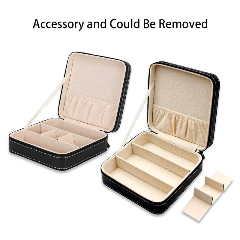 [Australia] - Olpchee Portable 3-Slot Glasses Storage Travel Sunglass Organizer Zipper Box Jewelry Leatherette Display Case Collector 