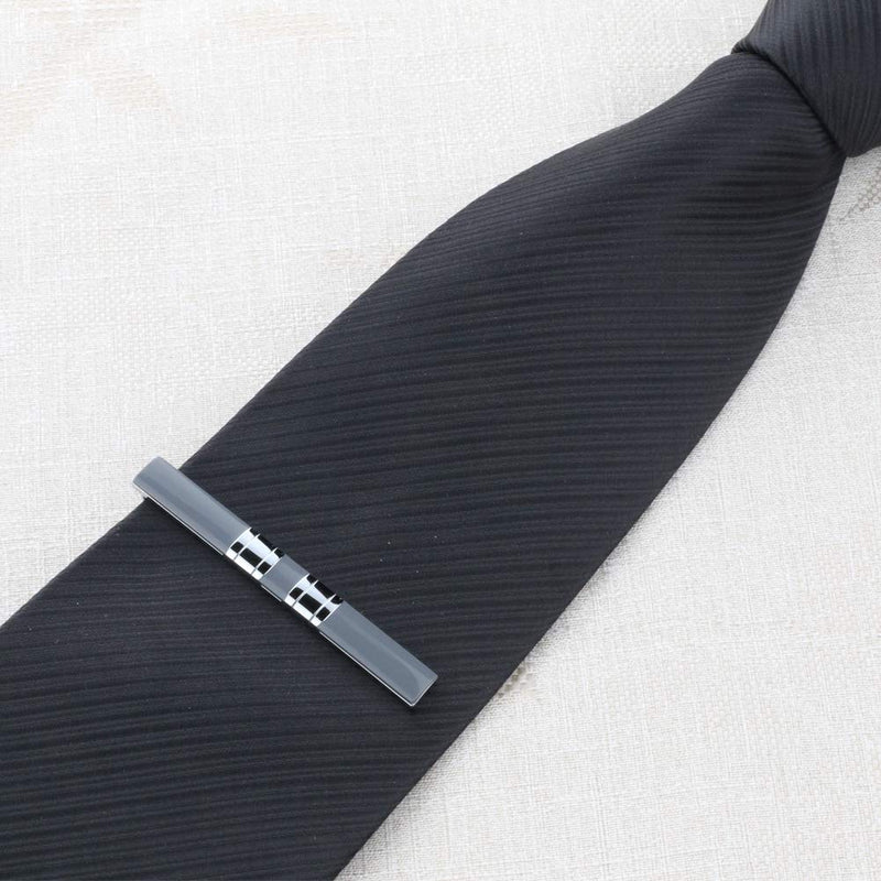 [Australia] - GWD Tie Clips for Men Wedding Business Classic Tie Bar Clip Set D style 