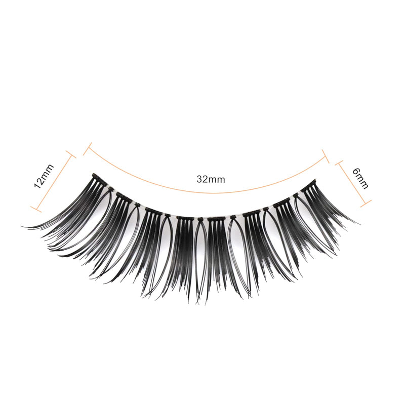 [Australia] - EMEDA Natural Fake Eyelashes Clear Band 10 Pairs Natural Look False Eyelashes Soft Wispy Fake Lashes Multipack Cateye Lashes Demi Wispies False Lashes (demi) 