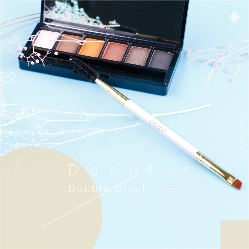 [Australia] - Docolor Duo Eyebrow Brush,Professional Angled Eye Brow Brush and Spoolie Brush White 