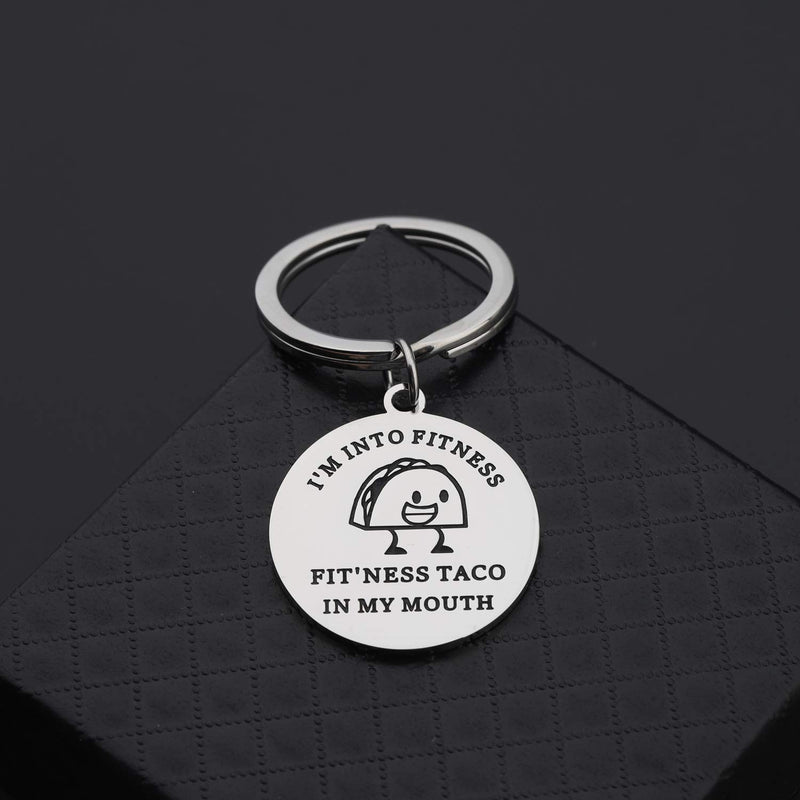 [Australia] - MAOFAED Funny Taco Gift Taco Lover Gift Tacos Keychain Mexican Food Jewelry I'm Into FitnessS Fit'ness Taco in My Mouth Fitness Taco In My Mouth 