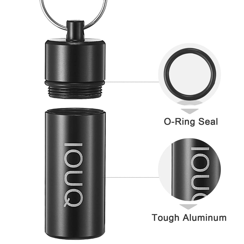 [Australia] - Discrete Small Objects and Spices Storage Tank Odor Proof Waterproof Sealing Small jar 2 Packages (Black） 