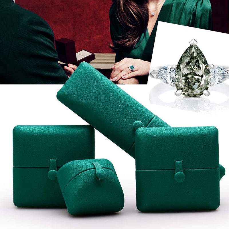 [Australia] - Oirlv Premium Green Leather Necklace Earring Gift Box Multifunctional Double Use Jewelry Storage Box for Women,Girls Necklace/Earrings Box 