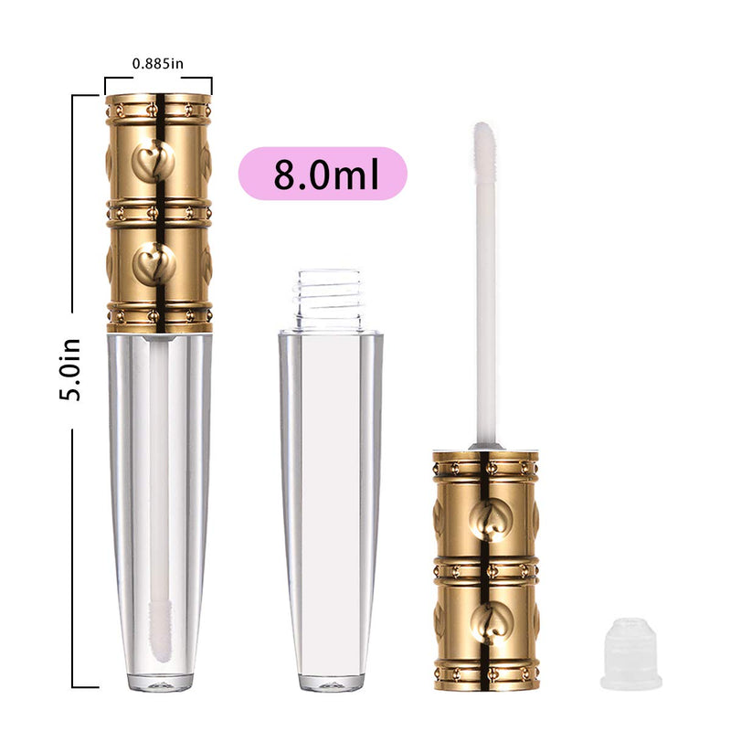 [Australia] - DAGEDA Lip Gloss Tubes, 10 x 8ml Transparent Plastic Lip Gloss Tube with Brush Wand and 10 x Rubber Stoppers for Women Girls DIY Lip Gloss Balm Cosmetic 10 sticks 