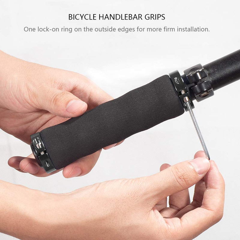 [Australia] - Keenso New Handlebar Grips Bicycle Road Mountain Bike Soft Rubber Handlebar End Grips 黑色 