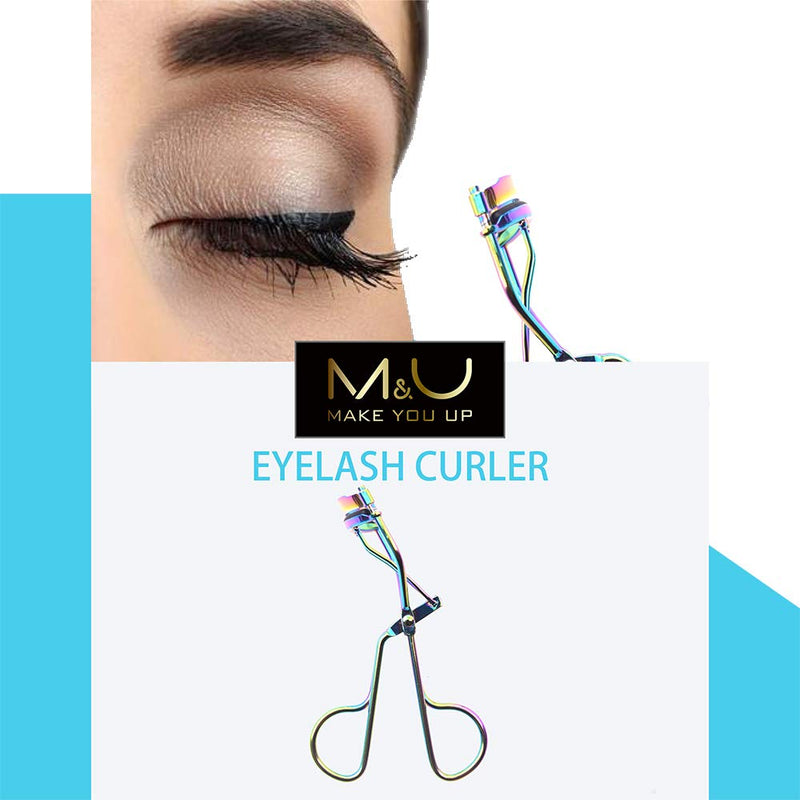 [Australia] - M&U Beauty Classic Professional Iridescent Eyelash Curler With Special Curved Design To Suit All Eye Shapes -Multi 2.5x1.5x4.8 Inch multi 