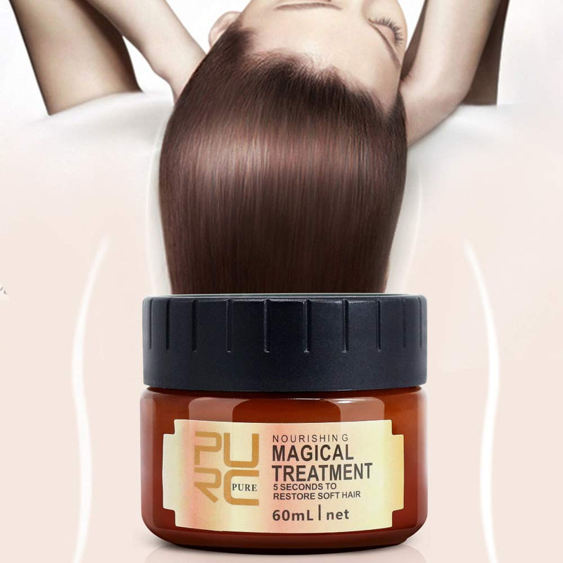 [Australia] - Magical keratin Hair Treatment Mask 5 Seconds Hair Root Repair 60ML Nourishing Soft Hair Tonic Keratin Hair Scalp Treatment, Recover Elasticity & lustrous & Soft Hair 60 ml (Pack of 1) 