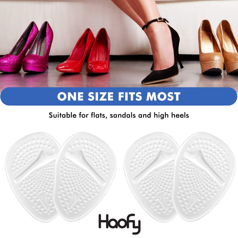 [Australia] - Ball of Foot Pads for High Heels, Self-Adhesive Forefoot Cushion, Anti-Slip Metatarsal Pads for Shoes, 4 PCS Gel Insoles Insert Women, One Size Fits All 