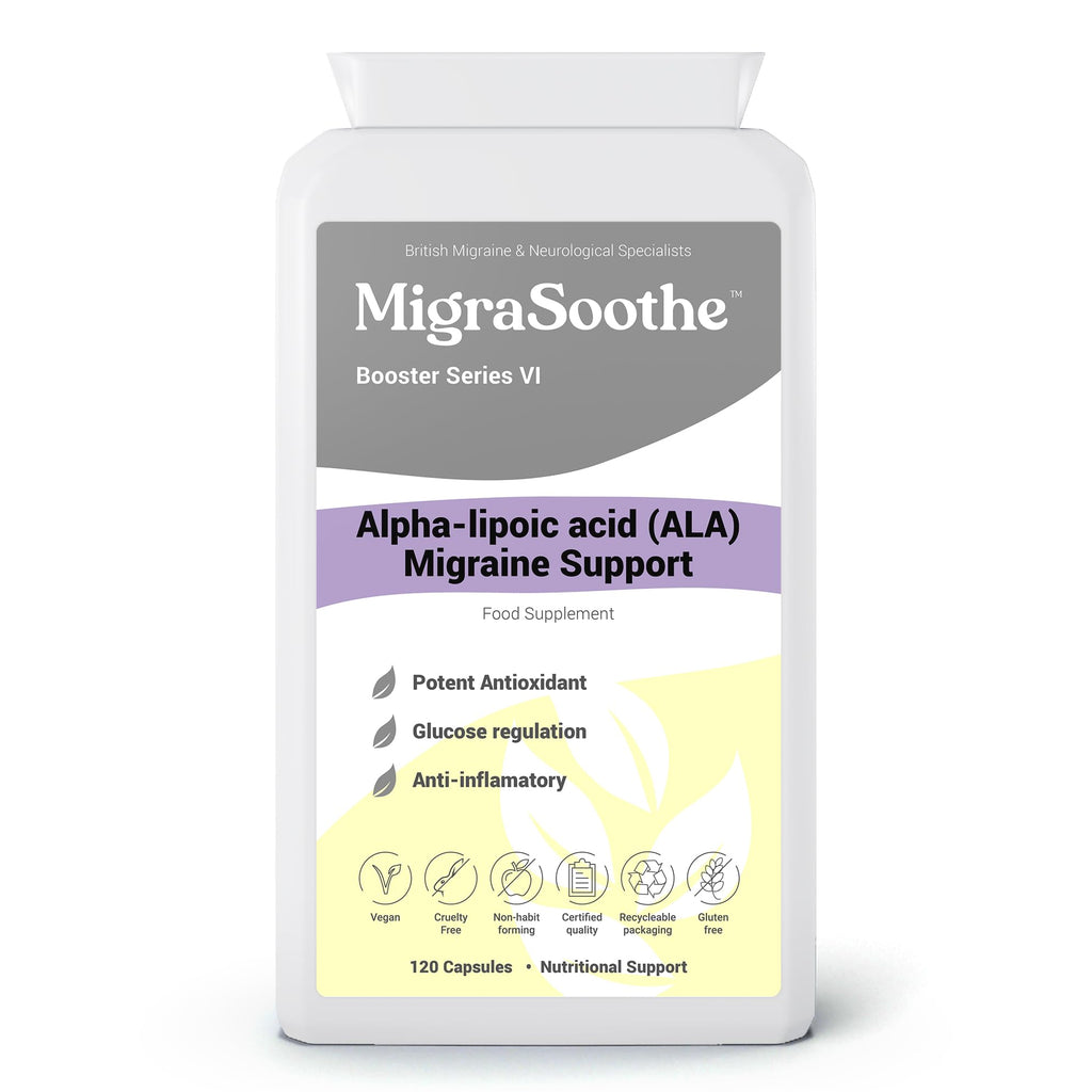 [Australia] - MigraSoothe Alpha Lipoic Acid Booster Series VI � High Potency ALA for Migraine Support, Antioxidant & Anti-inflammatory Properties � 120 Vegan Capsules (120 Capsules) 120 Capsules 