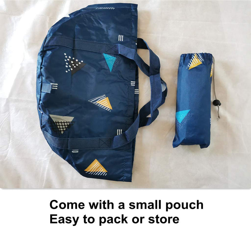 [Australia] - DoroSun 14L Collapsible Foot Soaking Bath Basin Bag with Handles for Kids, Portable Pedicure Feet Spa Bucket Tub for Travel Camping, Dark Blue 14L (473 Ounce)(Better for Small Feet or Kids) 