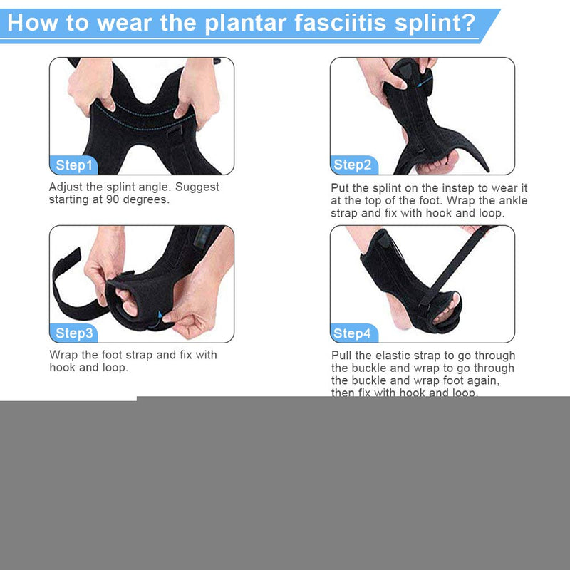 [Australia] - Xuuyuu Plantar Fasciitis Night Splint, Foot Drop Orthotic Brace for Sleep Arthritis Tendonitis Dorsal Night Splint for Heel Pain Relief Suitable for Men and Women 