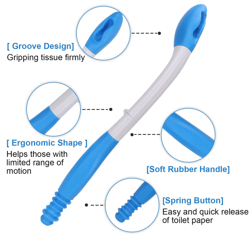 [Australia] - Toilet Aids Tools, Long Reach Comfort Wipe, Bottom Buddy Toilet Aids, Bottom Buddy Toilet Aid, for The Elderly Pregnant Women Injured Person 