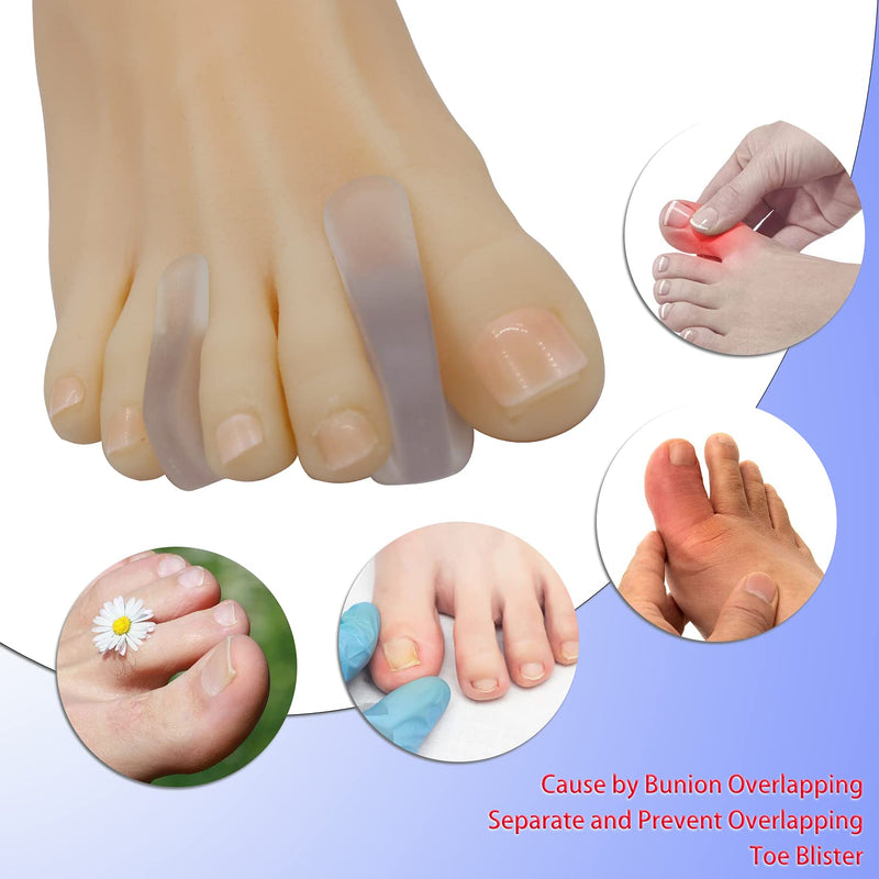 [Australia] - Silicone Toe Separators, 10 Pack Size Suit Gel Toe Spreader, Toe Spacers Gel Straighteners Align Toes, Realign Crooked Toes, Hammer Toe, Bunions, Hallux Valgus Relief, Corrector pad 