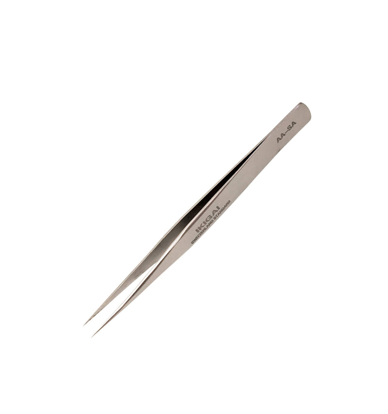 [Australia] - Tweezers for Eyelash Extension Ikigai, Professional Straight and Curved Pointed Precision Tip, Surgical Stainless Steel, Lash Tweezers (AA-SA) AA-SA 