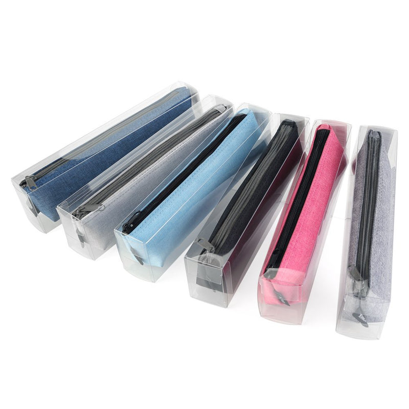 [Australia] - Portable Stylish Pen Bag,Stationery Pouch,Multi-Colored Pencil Bag,Cosmetic Pouch Bag,Compact Zipper Bag(Dark Gray) Dark Gray 