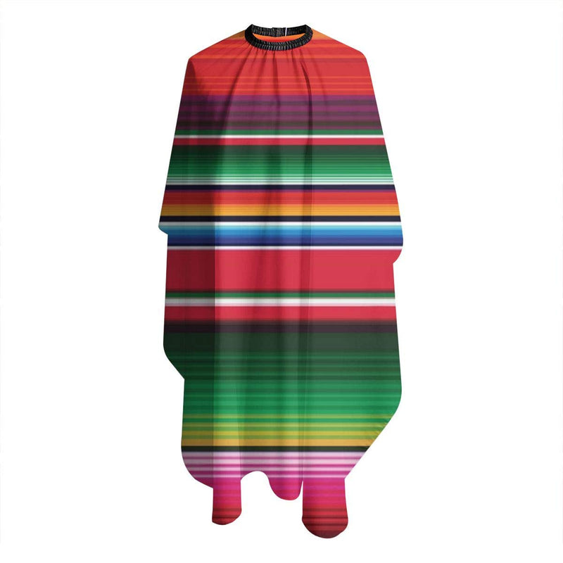 [Australia] - Colorful Mexican Blanket Stripes Thick Salon Barber Cape Waterproof Haircut Cape Premium Professional Hair Cutting Cape Durable Shampoo-proof Barber Hairdressing Cape 