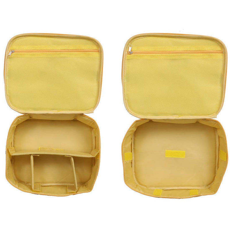 [Australia] - Cosmetic Bags, URBEST Portable Travel Makeup Cosmetic Bag Organizer Multifunction Case for Women Lemon Pattern (Yellow) Yellow 