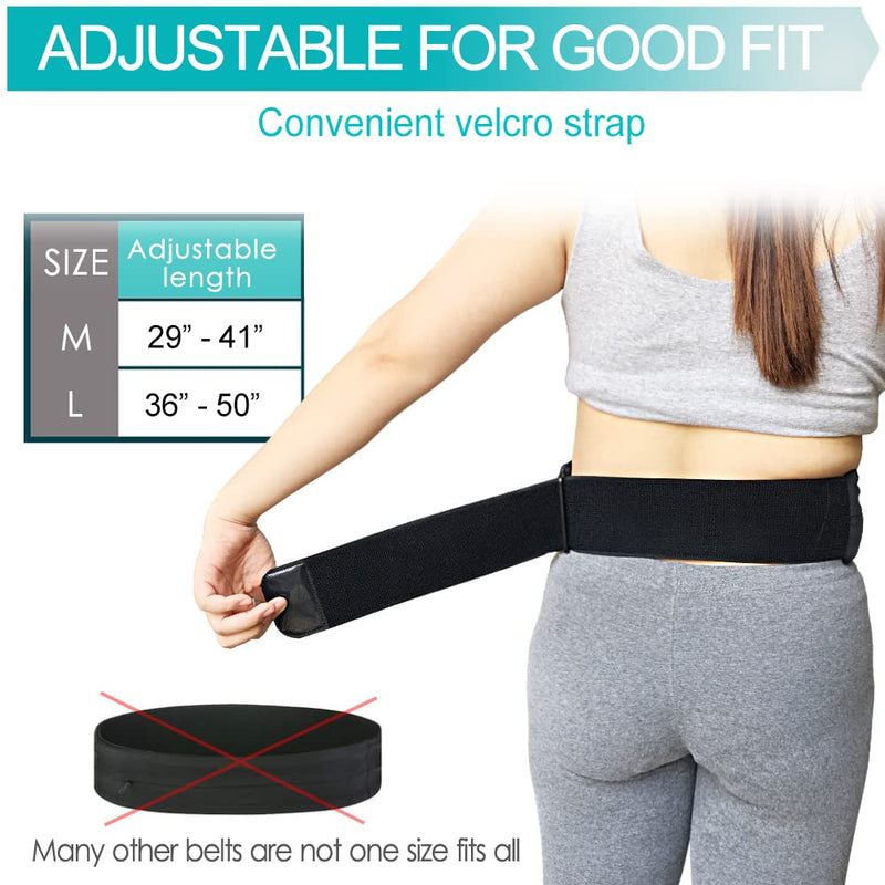 [Australia] - Comfortable Insulin Pump Belt Diabetic Pouch T1D Holder Waist Band for Diabetes Epipen Tube Medical Devices Accessories Secure Men Women Running Travel Black Large Large(Pack of 1) 