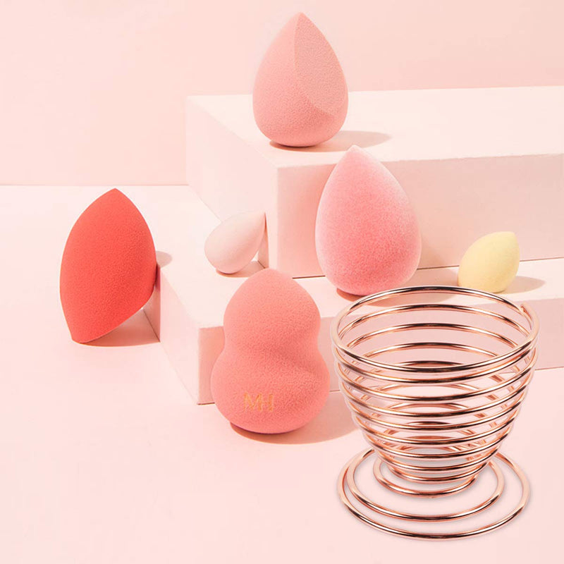 [Australia] - Yoodelife 1 Pc Beauty Sponge Blender Holders Makeup Sponge Drying Stand Beauty Sponge Holder Storage Rack Egg Powder Puff Display Stand Sponge Storage, Rose Gold 