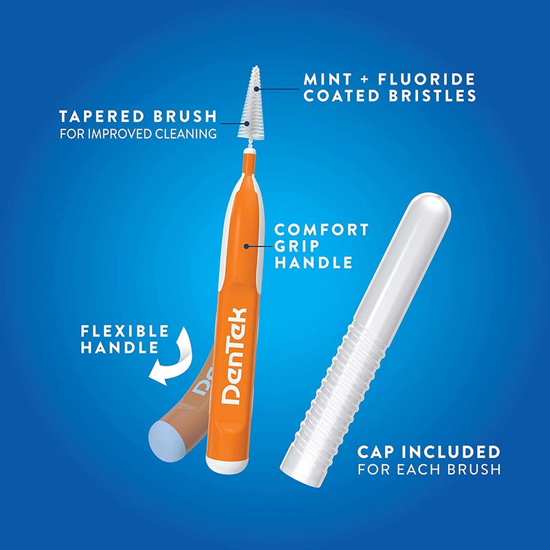 [Australia] - DenTek Easy Brush Interdental Brushes, ISO1/0.45mm for removing food and plaque between teeth. 10 Pack ISO 1 