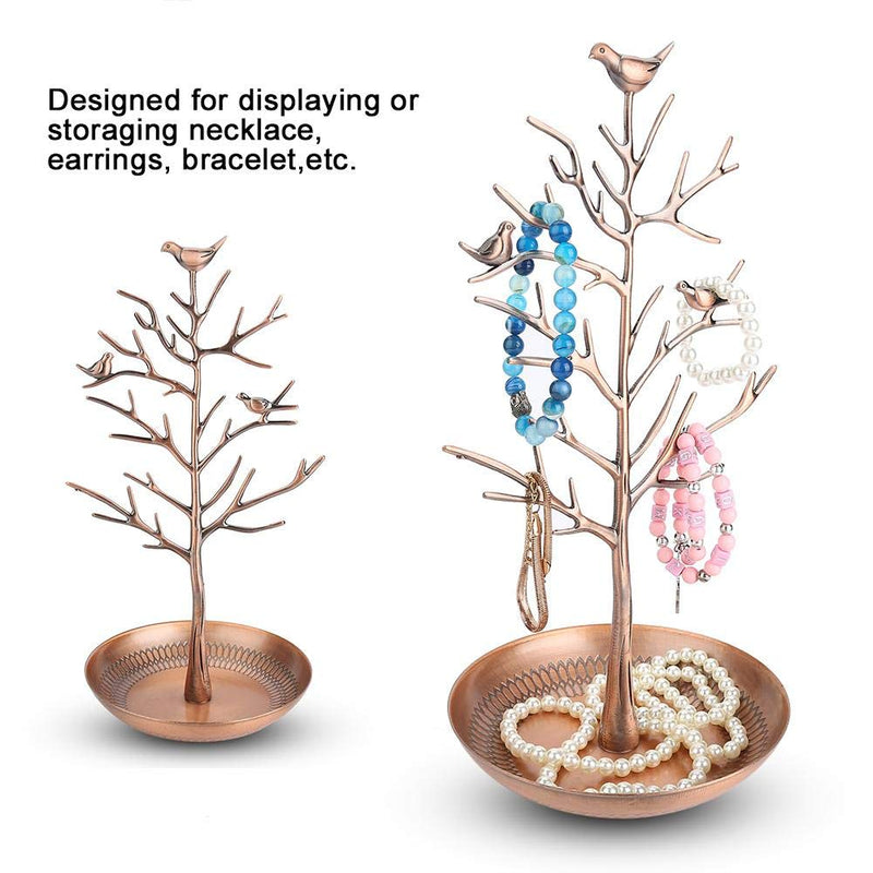 [Australia] - TMISHION Jewelry Hanger Stand, Exhibitor for Jewels, Stand Earrings Rings Bracelets Organizer for Jewelry Tree Design(Antique Brass) Antique Brass 