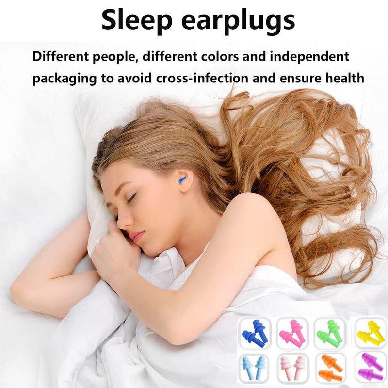 [Australia] - Earplugs for Sleeping Noise Cancelling, Reusable Ear Plugs– Super Soft, Silicone Ear Plug, for Sleeping 8 Pairs, Swimming, Snoring, Concerts, Work, Noisy Places (Orange) 