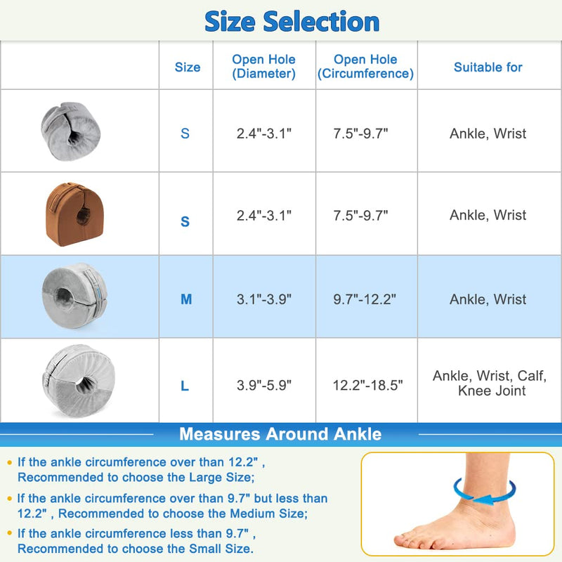 [Australia] - Foot Elevation Pillow Ankle Wedge Heel Elevator Cushion Foot Support Pillow Medical Ankle Cushion for Foot Pressure Bed Sore Ulcer Sleeping Foot Leg Rest Elevated Support Foam (Medium, 1 PCS) Medium 