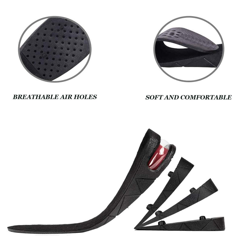 [Australia] - Height Increase Insole, 4-Layer Orthotic Heel Shoe Lift kit with Air Cushion Elevator Shoe Insole Lifts Kits Inserts for Men & Women Taller Insoles 1.2" to 3.5” Variable Height 