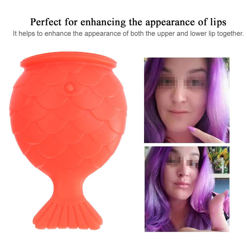 [Australia] - TOPINCN Lips Enhancer Plumper Device Lips Silicone Fish Shape Natural Pout Mouth Tool Sexy Lip Mouth Lip Plumper Suction Beauty Tool 