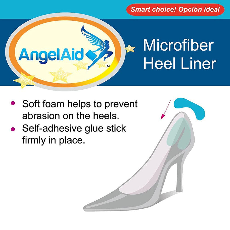 [Australia] - 4 Pairs Angelaid Comfy Foam Heel Liners, Self-Adhesive Cushion to Protect Heels 