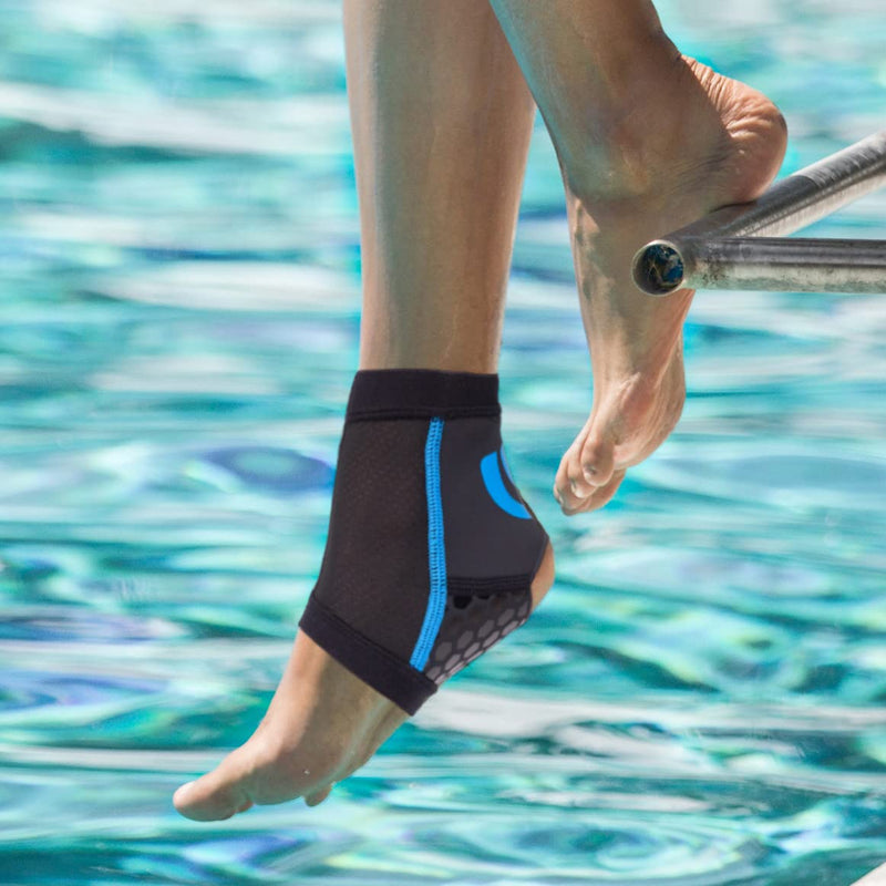 [Australia] - Nvorliy Ankle Brace for Swimming, Aquatic, Scuba Diving, Surfing, Paddle Boarding, Water Sports or Injury Recovery, Neoprene Compression Ankle Wrap & Foot Support for Women & Men (Large) Large 