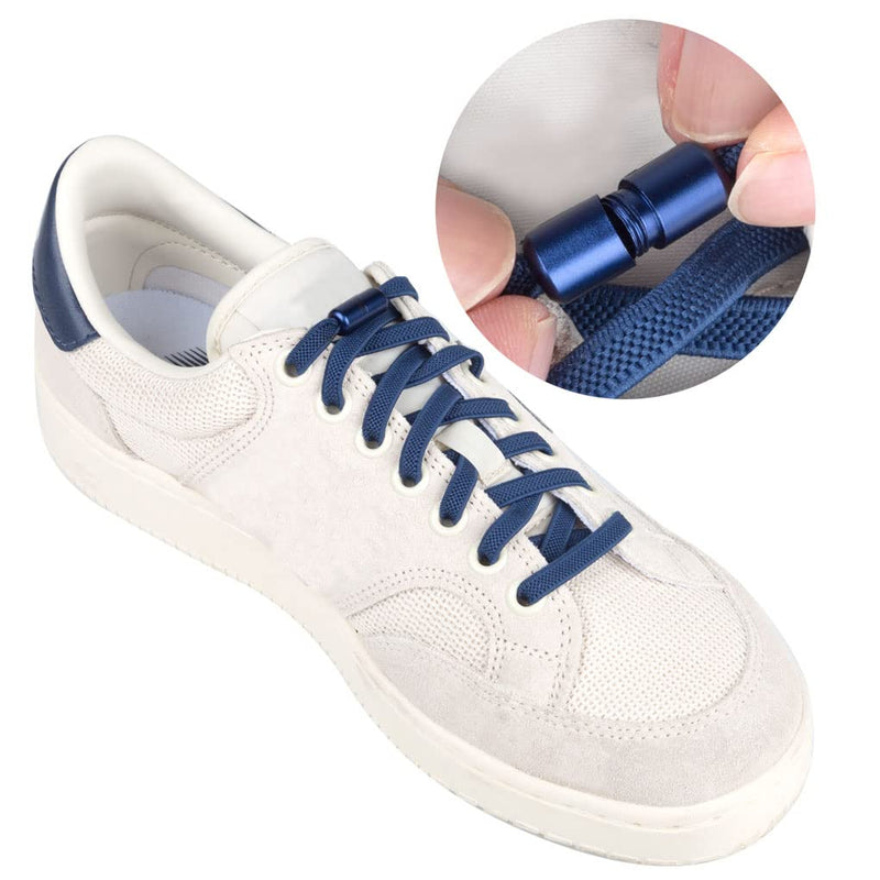 [Australia] - Feibmir 6 Pairs No Tie Elastic Shoelaces, Universal Shoe Laces for Kids and Adults,Tieless Flat Shoelaces for Running Shoes with Metal Lock flat-shaped 
