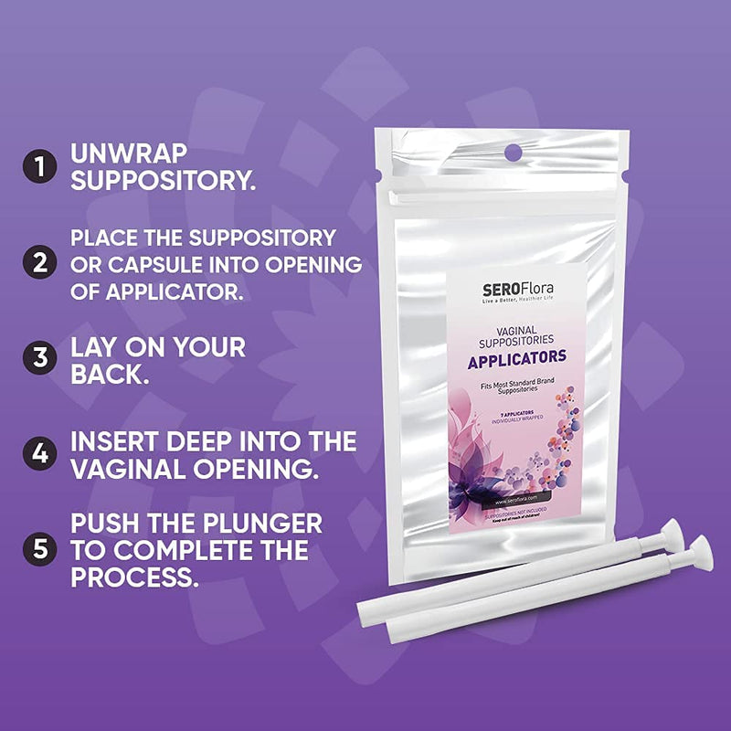 [Australia] - Seroflora Boric Acid Suppositories Applicators for Women, Individually Wrapped Pack of 7 