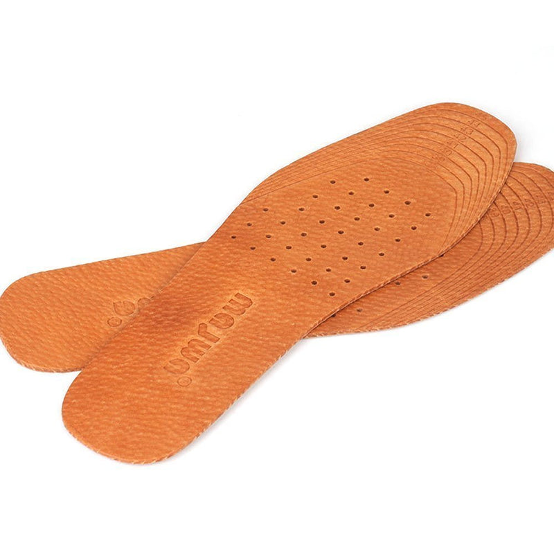 [Australia] - Magic Absorbent Ultra Thin Pigskin Leather Insoles for Stinky Feet-Foot and Shoe Odor Inserts for Women and Men's Shoes-Cinnamon Inserts and Flats for Sweaty Feet and Hyperhidrosis (4) 