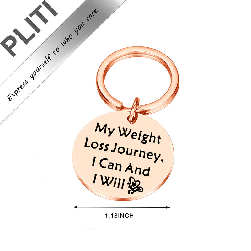 [Australia] - PLITI Weight Loss Keyring My Weight Loss Journey I Can and I Will Diet Journey Weight Tracker Keep Fit Gift for Her My Weight Loss RG 