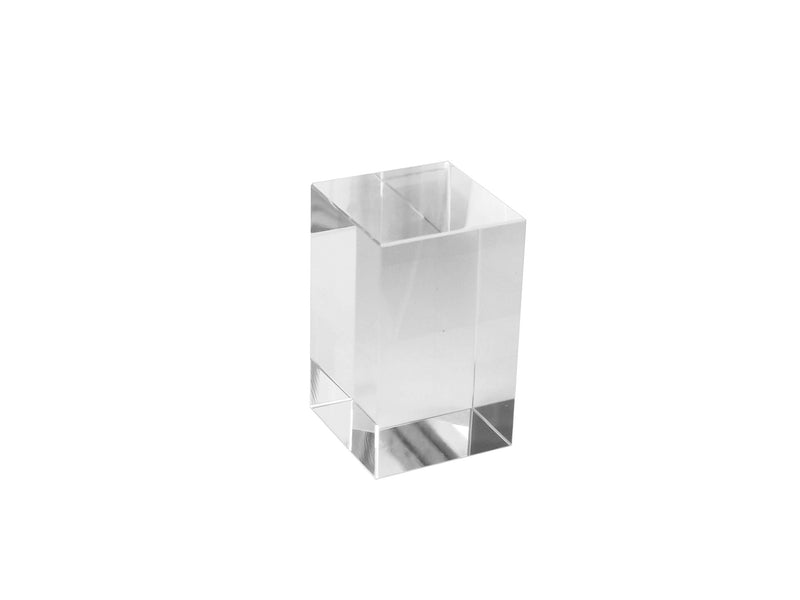 [Australia] - B&NN Clear Polished Acrylic Cube Display Case,Solid Acrylic Display Block,Jewelry Ring Acrylic Holder Display,Collection Showcase (2" x 2" x 4") 2" x 2" x 4" 