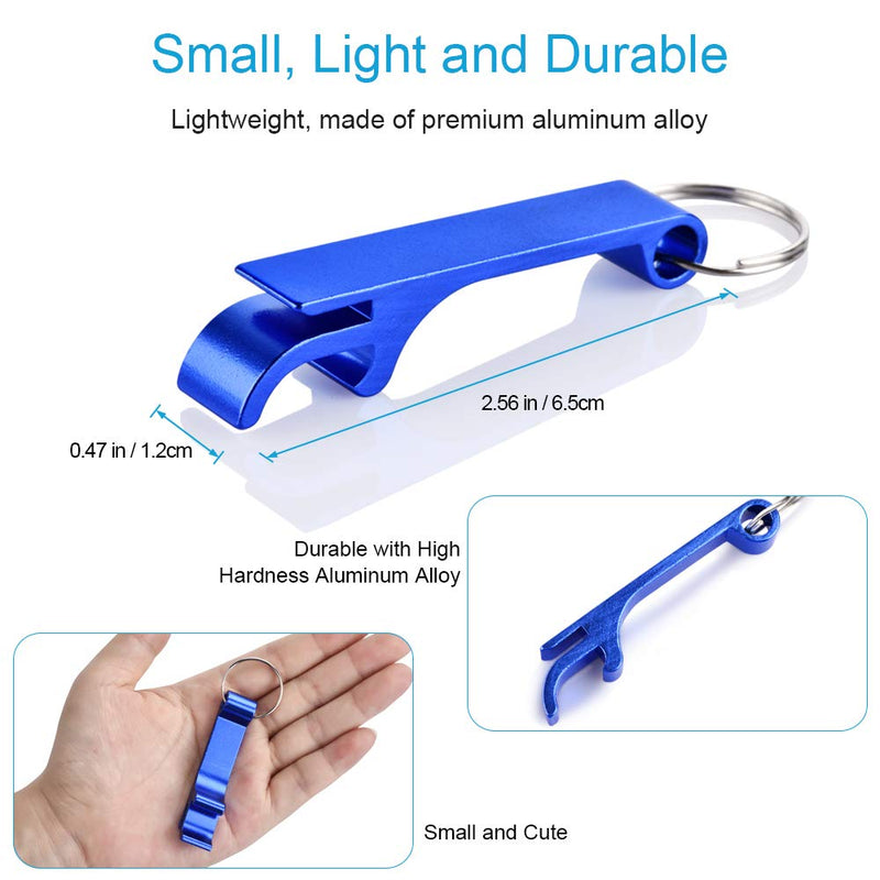 [Australia] - 6PCS Colorful Mcyye Beer Bottle Openers, Premium Metal Keychain Bottle Opener, Beverage Bottle Opener for Men, Women, Small and Practical, Easy to Carry, Open the Lids of Beer Bottle Easily 