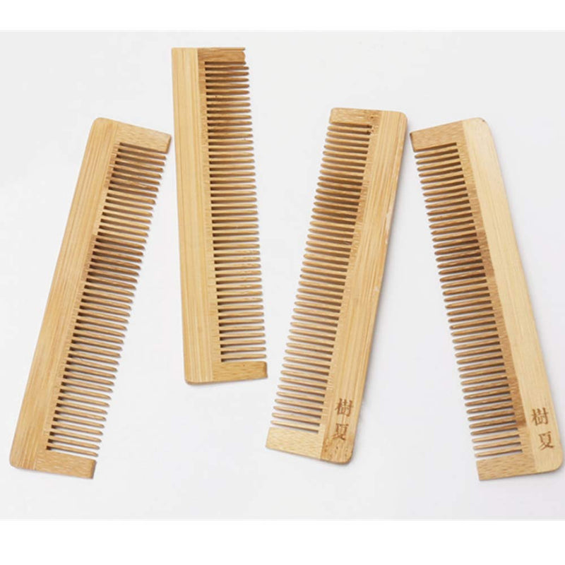 [Australia] - 4 Pcs Wooden Comb Hair Comb Massage Comb Eco Friendly Zero Waste Bamboo Handmade Wood Hair Comb 5.35 ''/ 13.6cm for Women, Men and Girls 