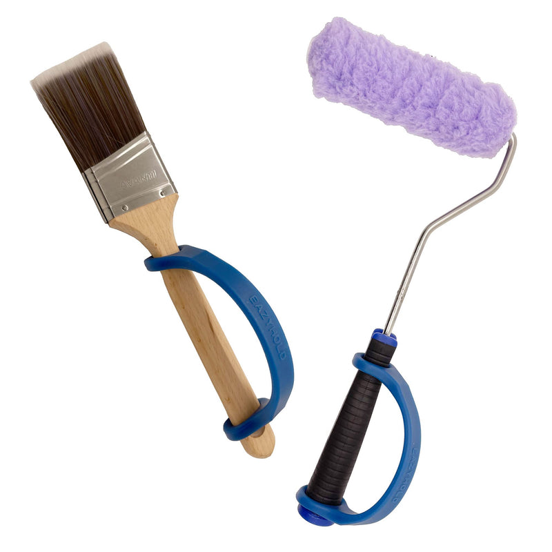 [Australia] - EazyHold Navy Silicone Universal Cuff, Large to X-Large Hands, Fits Adaptive Eating and Weighted Utensils, Foam Tubing, Thick Easy Grip Handles, Grooming, Daily Living Aid 2-Pack 8" 